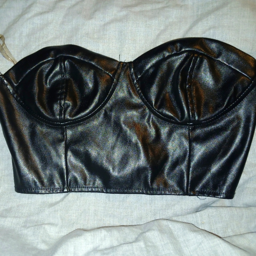 Boohoo corset, black, size 4